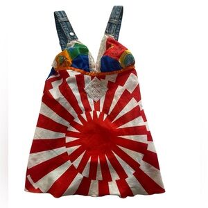 Ex Novo “New Vintage” Reconstructed Flag Top – Denim Strap / Y2K Revival